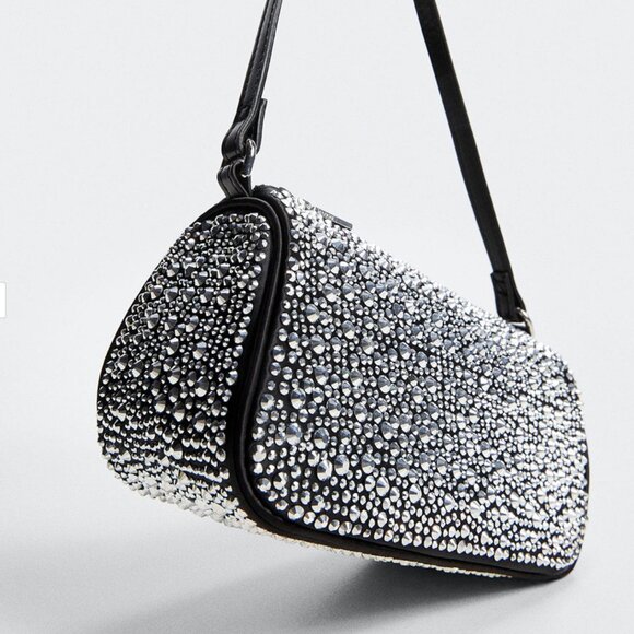 Mango Rhinestone Embellished Black Purse - Picture 5 of 5